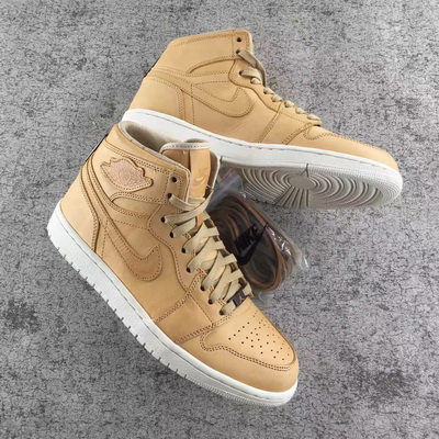 Authentic Air Jordan 1 Vachetta Tan